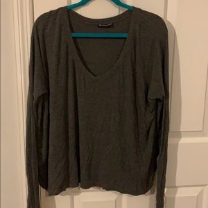 Brandy Melville Long Sleeve Grey Top
